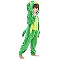 LOLANTA Boys' Girls' Bodysuits Costume Fleece Dinosaur Jumpsuit One-Piece Kids Holiday Halloween Birthday Gift
