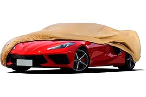 JURMON Heavy Duty Outdoor Car Cover Custom Fit for Chevrolet Corvette, Windproof All Weather Waterproof Sun Rain UV Dust Snow Protection Outdoor Car Covers