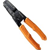 ENGINEER PA-24 Micro Crimping Pliers 160mm, AWG 32-18, Made In Japan | 170+ Terminal Fit, 6 Crimping Dies, Screw Cutter (M2-M3), Spring-Loaded TPR Grip, Locking Latch, RoHS Compliant