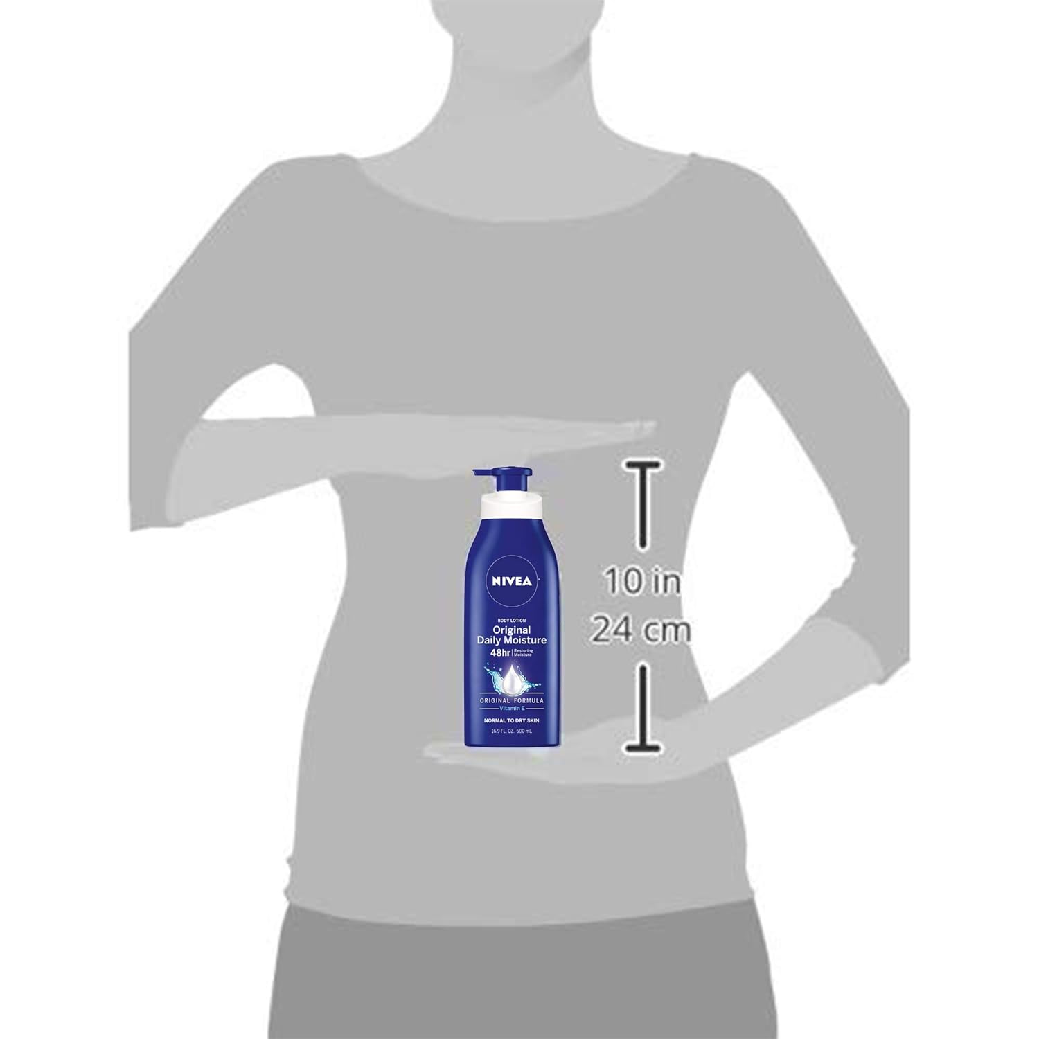 NIVEA Original Daily Moisture Body Lotion 16.9 fl oz, 499.79 ml (Pack of 1) - Image 5