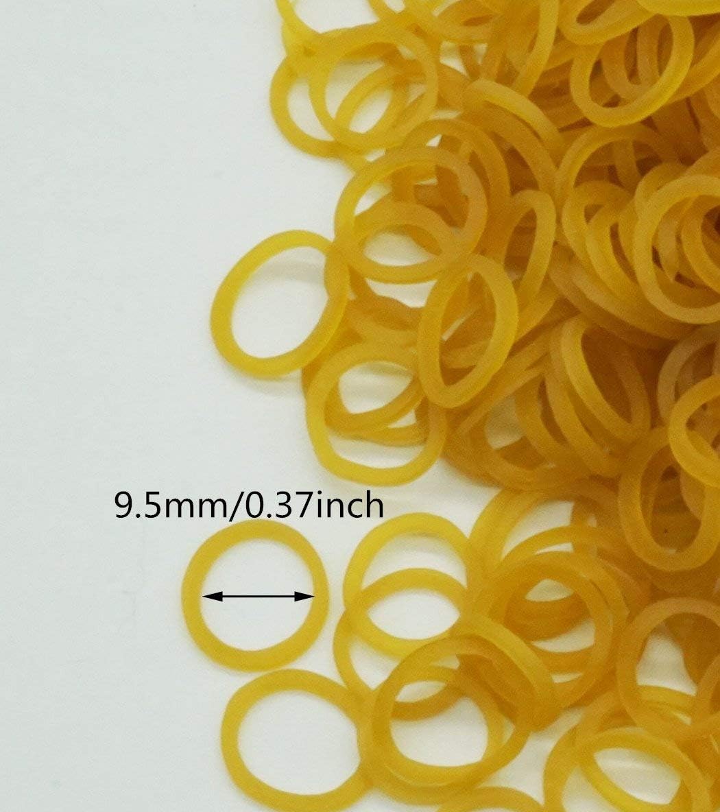 Hixixi 500 PCS 3/8" 9.5mm Elastics Rubber Band for DIY Puppy Cat Dog Hair Bows Grooming Top Knots, Braids, and Dreadlocks - Image 4