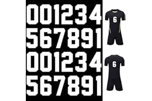 22 Pieces 8 Inch Iron on Transfers Numbers T-Shirt Heat Transfer 0 to 9 Jersey Number for Sports T-Shirt Jersey (White, 5 Inc