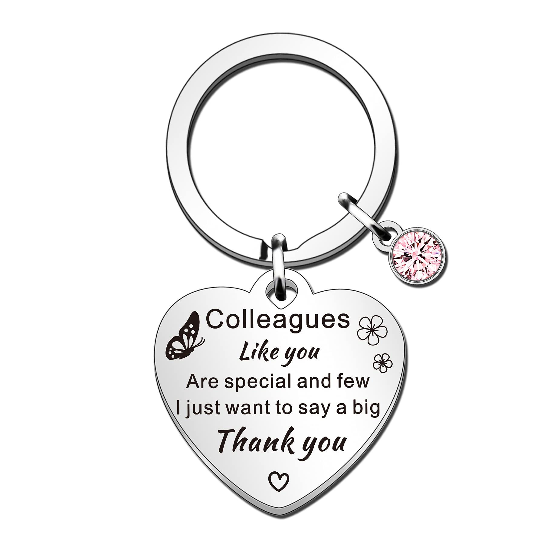 SMARGO Colleague Keyring Thank You Colleague Gifts for Women Birthday Christmas Thanksgiving Gift Leaving Gifts for Colleagues