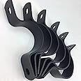 AGUTEA Black Durable U-Clamps Metal Pipe Clamps Double Hole Double Hole Pipe Strap DIY U-Bracket (Pack of 6) (1/2 INCH)
