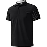 MAGNIVIT Mens Polo Shirts Short Sleeve Athletic Golf Shirts Moisture Wicking 3-Button Casual Cotton Collared Shirt
