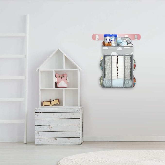 Table A Langer Magicfly Rangement Suspendu Organisateur Sac Pour Caddie A Couches Bebe Panier Empileur De Couches Mural Accrocher Au Berceau Siege Voiture Cadeau De Naissance Garcons Filles Organiseurs Bebe Puericulture