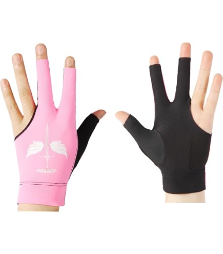 Gants De Billard Trois Doigts – Tissu Extensible, Respirant, Pour Main Gauche, Taille Unique