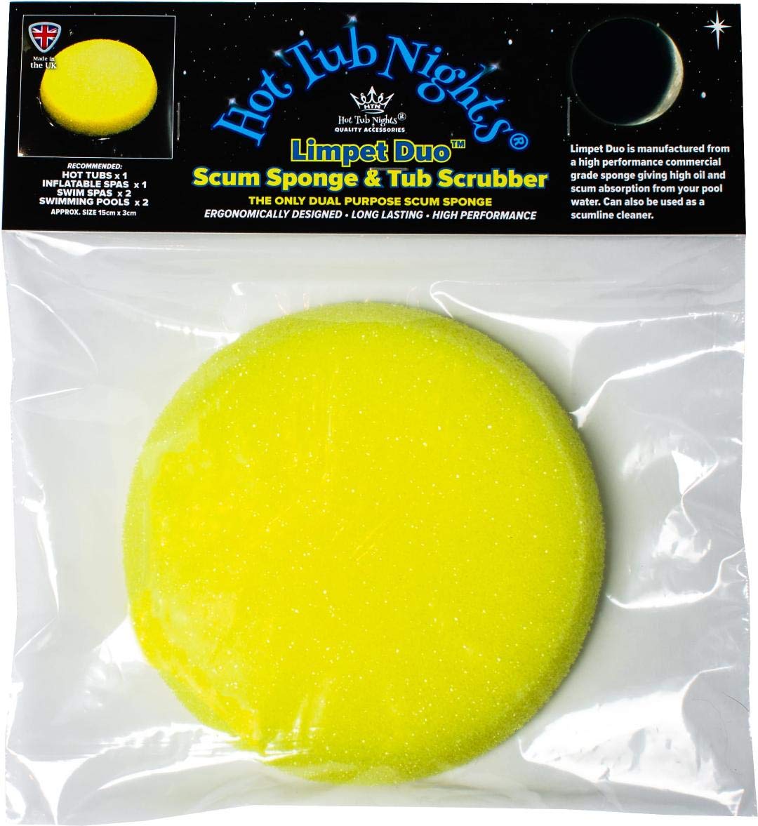 Hot Tub Nights Limpet Duo - Hot Tub/Spa Scum Sponge/Tub Scrubber