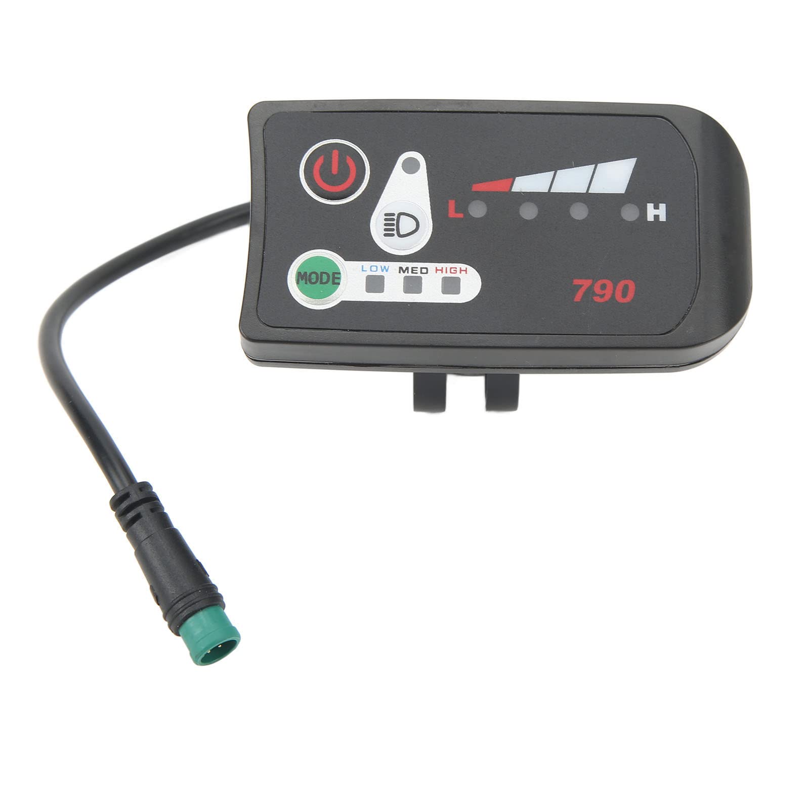 Electric Bicycle LED Display Meter, 24V 36V 48V Multifunctional Bike Computer with 5 Pin Waterproof Connector, Universal Ebike LED Display Control Panel for Electric Bike, Electric Scooter(36V)