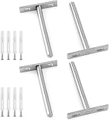 QWORK Floating Shelf Bracket 4 Inch 100mm Set of 4 with Screws view 7