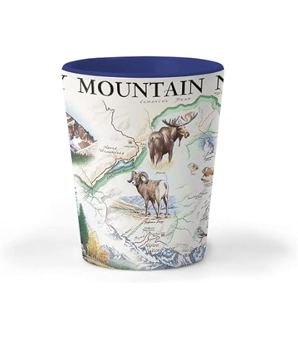 Bicchiere Da Shot Colorado Wildlife - Vetro Da Collezione Con Aquila, Cervo E Lupo, 5.7 Cm Altezza, Souvenir Raro Dagli USA