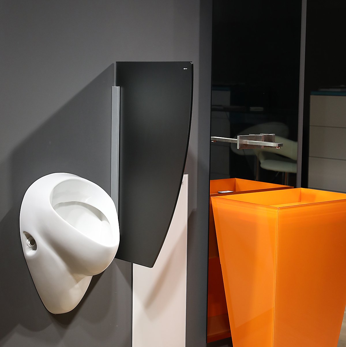 Glass Expert Glass Urinal Partition S1 White 45 x 80 cm Urinal