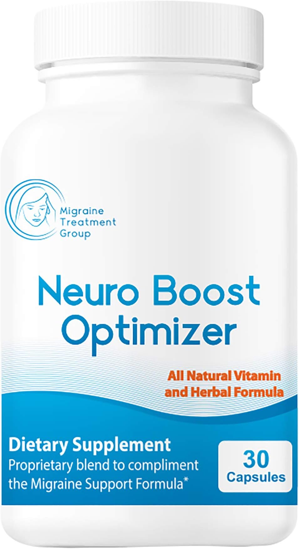 Migraine Support Group: Neuro Boost Optimizer - Advanced Migraine Relief - 30 Capsules - Helps Elevate Mood and Energy Levels, Provides A Natural Brain Boost, Helps Relieve Stress