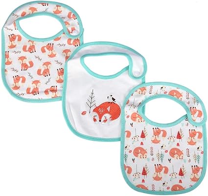 Furnoor 3pcs Set Coton Tricote Bavoirs Bebe Alimentation Bavoir Foulard Doux Pour Enfants Nouveau Nes Lumiere Renard Des Forets Amazon Fr Cuisine Maison