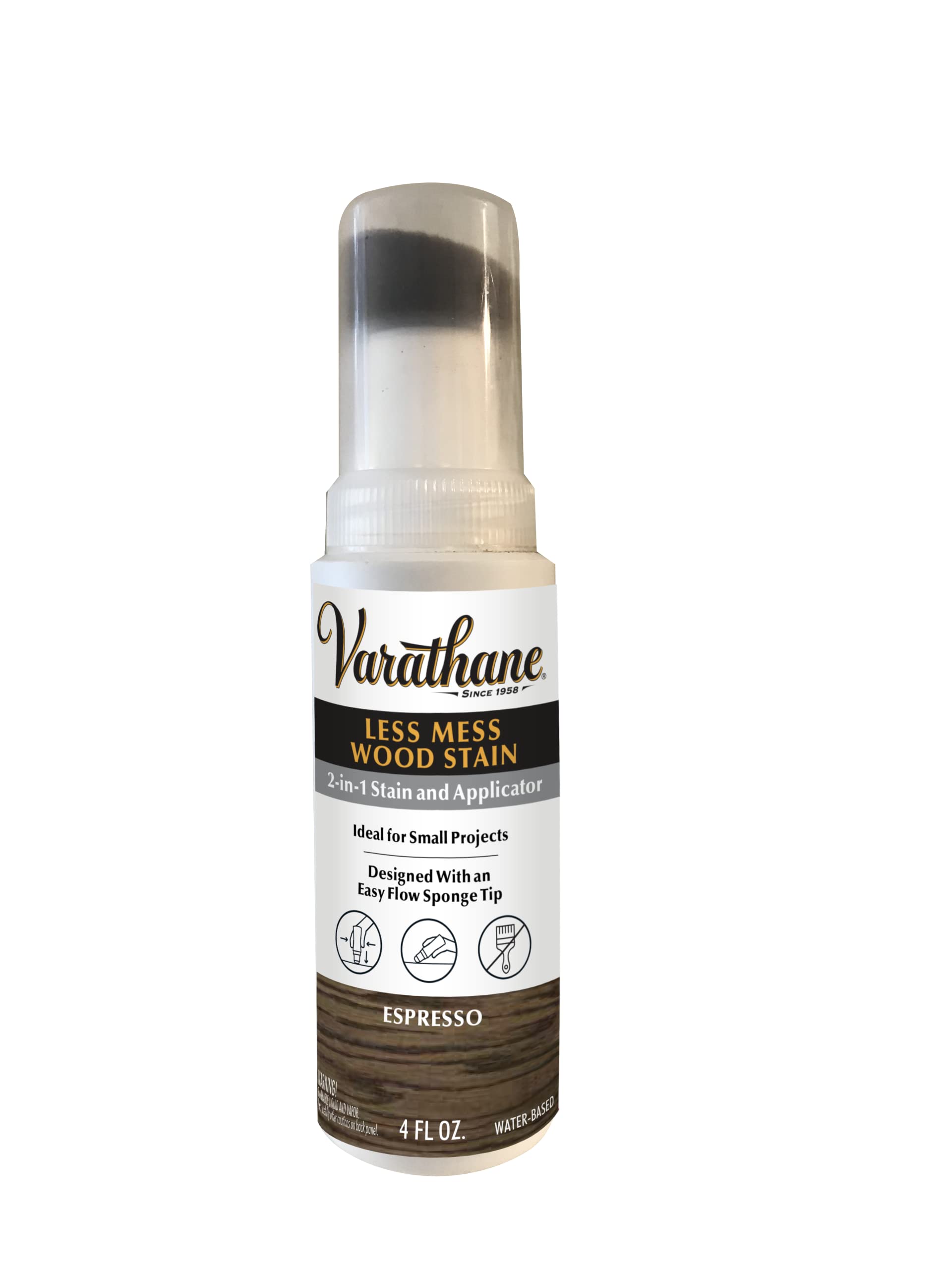 Photo 1 of Varathane 368032 Less Mess Wood Stain and Applicator, 4 oz, Espresso