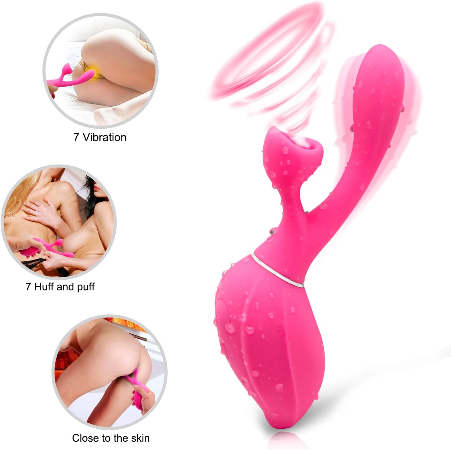 Vibrarter for Women Bullet Thrusting & Sucking Toys Wireless G -Sport Simulator for Women, Magic Massage Wand Vibebrator