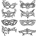 18 Pieces Mardi Gras Black Lace Mask Women Eyemask Masquerade Venetian Lace Mask