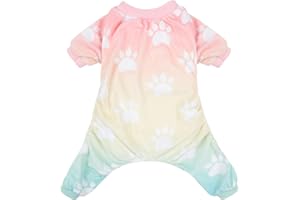 CuteBone Small Dogs Outfit Soft Puppy Onesies Pjs Dog Pajamas Pet Coat Cat Apparel Comfy Doggie Jumpsuit Bodysuit for All Seasons P09XL