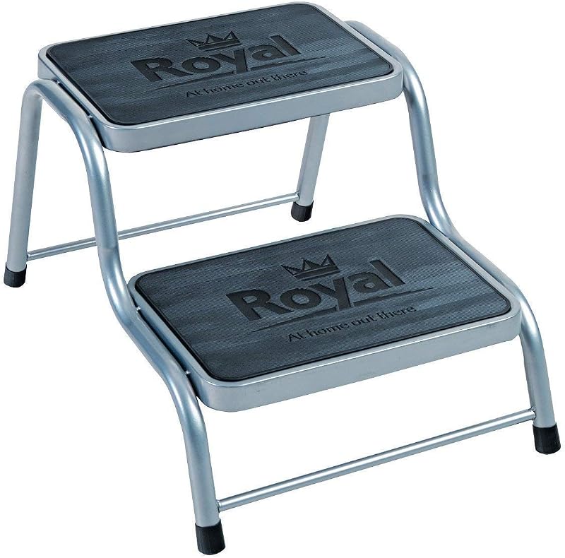 Royal Leisure Royal 199200 Deluxe Double Step Non-Slip Grey Caravan Step