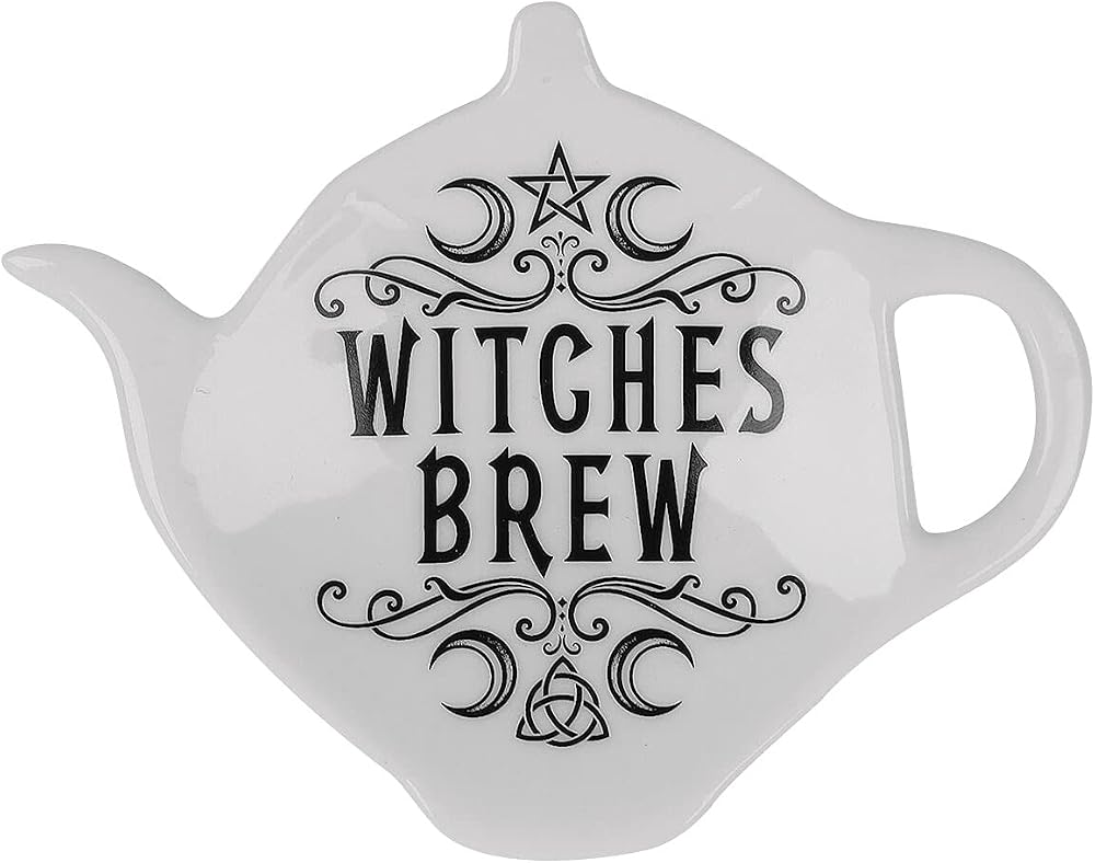Alchemy Gothic Witches Brew Spoon Holder Teapot Shaped Rest