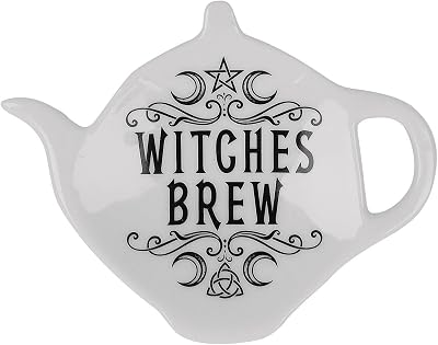 Alchemy Gothic Witches Brew Spoon Holder Teapot Shaped Rest
