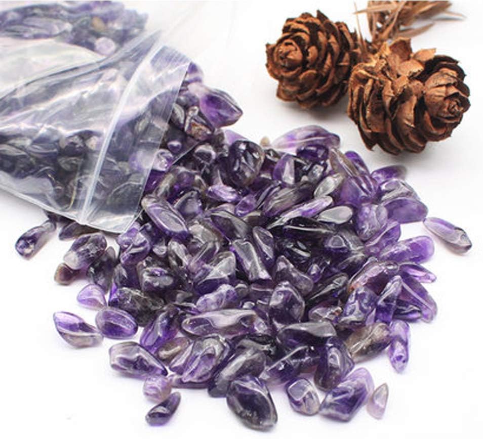 yanhongy 1Ib Crystal Crushed Stone, 100g Aquarium Decoration Filled Crystal Gravel (100g Purple) (1 IB)