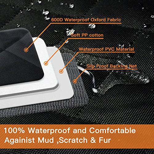 Paercute New Upgrade Dog Car Seat Covers 100% Waterproof Car Seat for Dogs with Side Flaps Hammock Scratch Proof & Nonslip Dog Seat Covers for Back Seat Washable Dog Seat Cover for Cars Trucks and SUV
