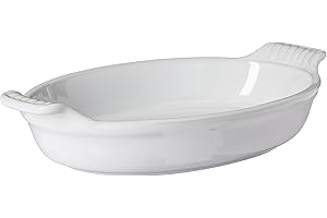 Le Creuset Stoneware Heritage Oval Au Gratin, 1 qt. (9.5"), White
