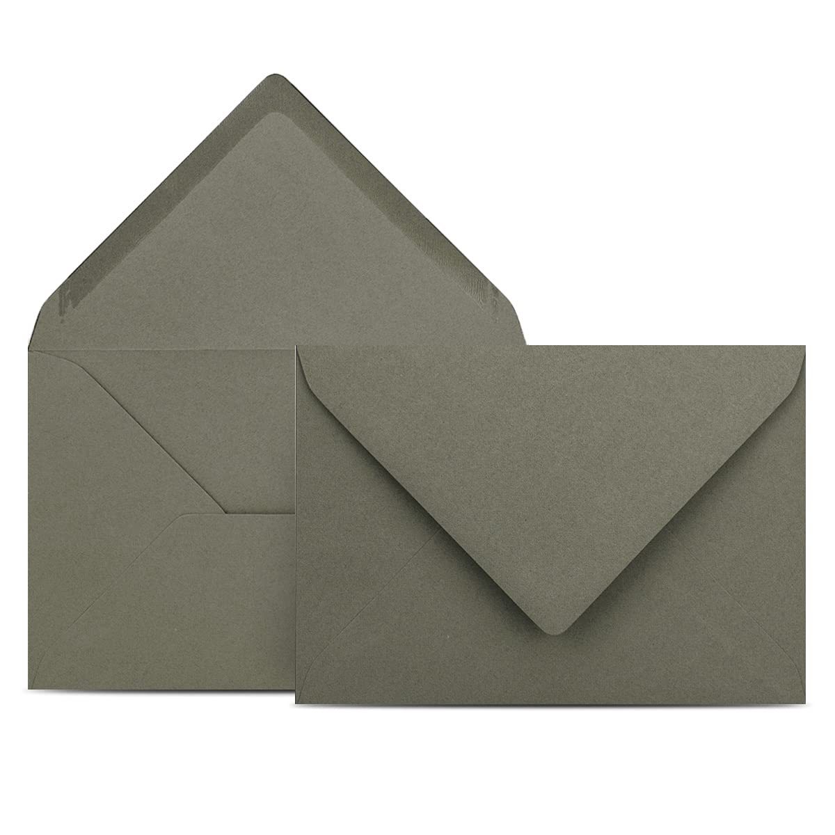 COLOURS-4-YOU Envelopes, DIN C6, Anthracite, 11.4 x 16.2 cm, 120 g/m² Envelopes with Wet Glue, Pointed Flap, without Window, Pack of 25