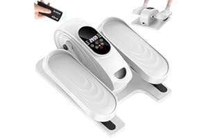 DamKee Under Desk Elliptical Exercise Machine, Electric Ellipse Leg Exerciser as Seen on TV, 15 Speeds Foot Exerciser While Sitting for Seniors, Portable Seated Pedal Exerciser for Home Office