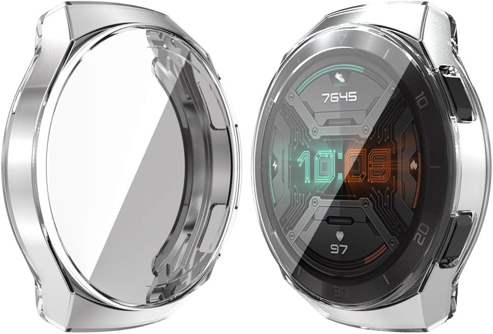RLTechCase for Huawei Watch GT 2e, Ultra-Thin Silicone Bumper Protector Flexible Case Cover for Huawei Watch GT 2e, Clear