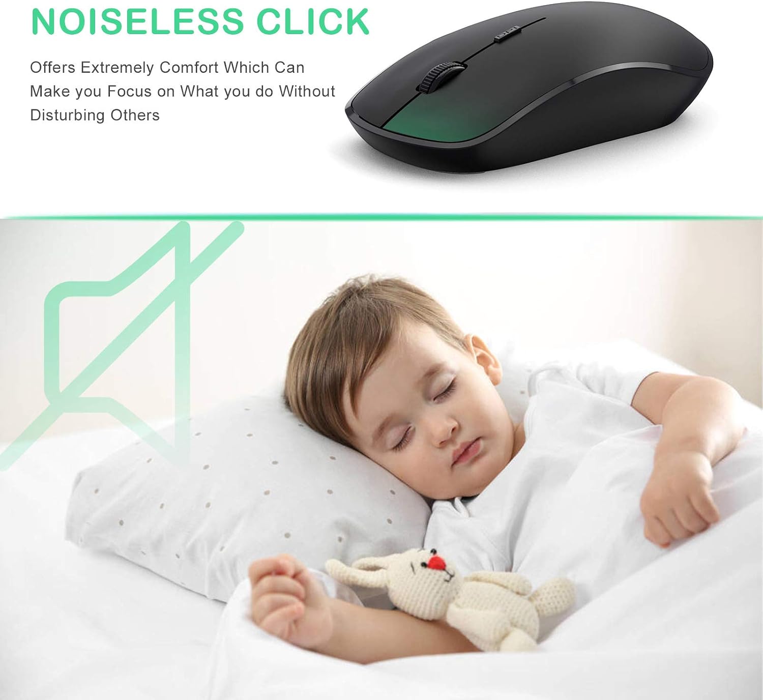 JOYACCESS Wireless Laptop Mouse, 2.4G Ultra Thin Silent - Image 4