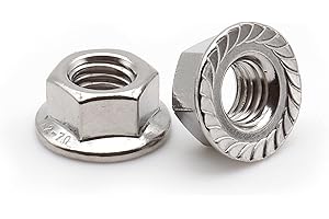 5/16"-18 Serrated Flange Lock Nuts | Stainless Steel 304 | SAE Serrated Flange Nuts | Milliontronic | Imperial 5/16" HEX Flange Nuts | 50 pcs