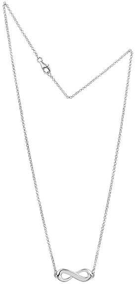 Nenalina Damen-Halskette mit Unendlichkeitszeichen Infinity Anhänger in 925 Sterling Silber, Damen-Kette für Frauen, Halskett