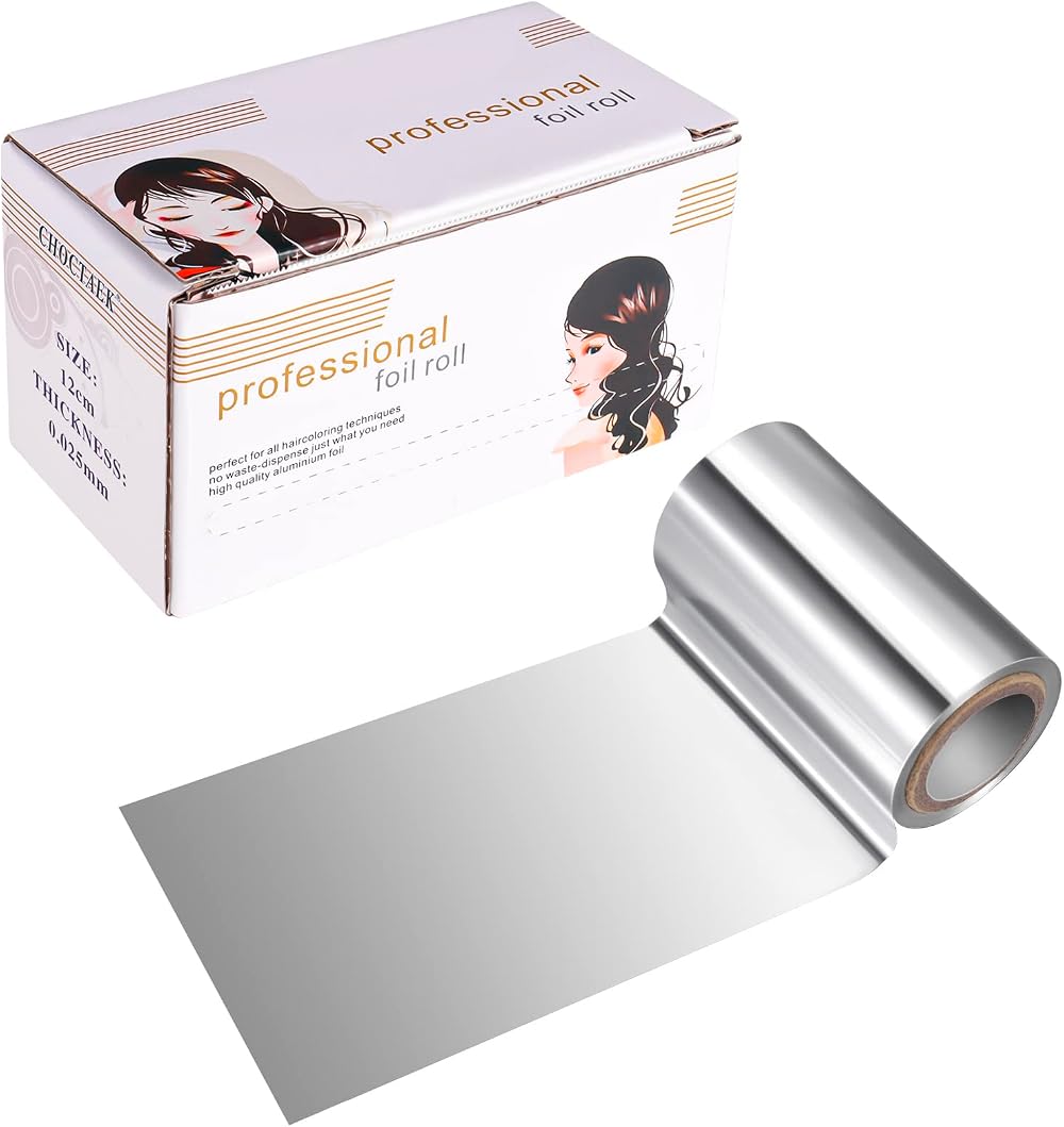 Fuyamp 1 Pack 15 m Hair Foil 12 cm Silver Aluminium Highlighting Roll