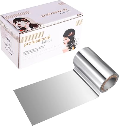 Fuyamp 1 Pack 15 m Hair Foil 12 cm Silver Aluminium Highlighting Roll
