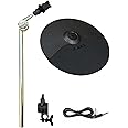 Alesis Surge/Command 10 Inch Cymbal with Choke, 21 Inch Cymbal Arm, Clamp and Silverline Audio 10ft Connection Cable Bundle