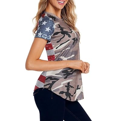 Womens Camouflage American Flag 