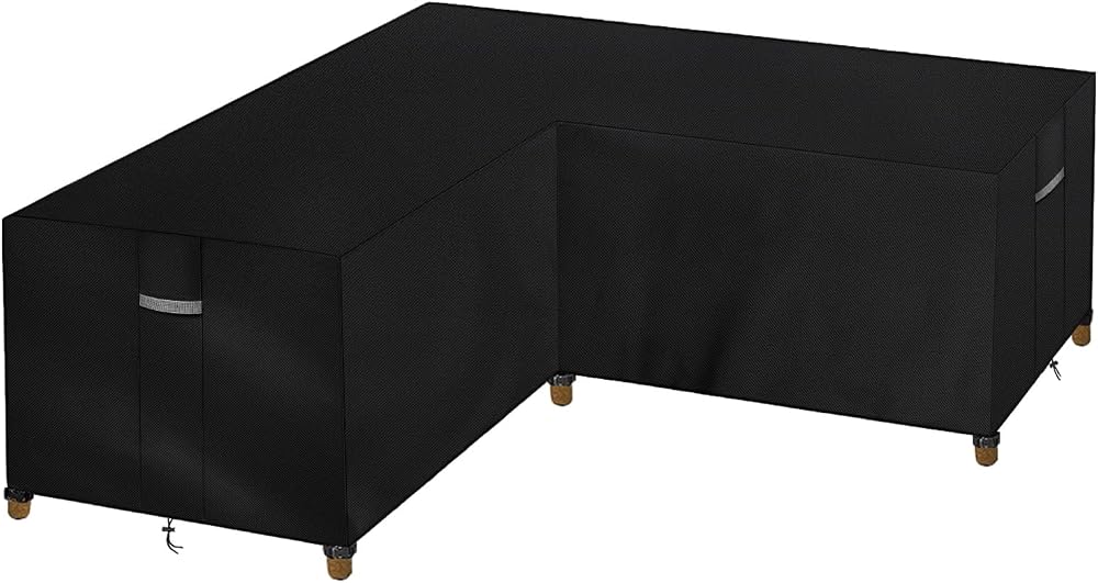 Dokon V-Shape Garden Furniture Cover 215x215x85cm Black Waterproof