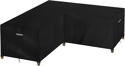 Dokon V-Shape Garden Furniture Cover 215x215x85cm Black Waterproof