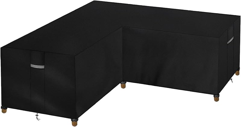 Dokon V-Shape Garden Furniture Cover 215x215x85cm Black Waterproof
