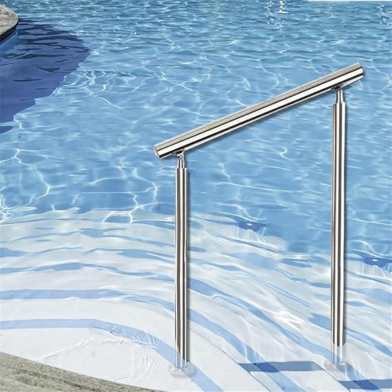 Deck Railing, Swimming Pool Handrail With Bottom Plate, 304 Stainless