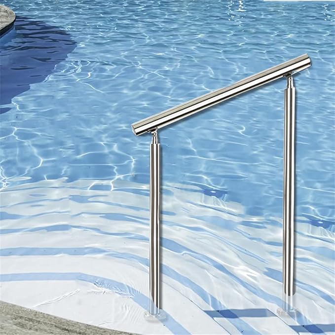Deck Railing, Swimming Pool Handrail With Bottom Plate, 304 Stainless