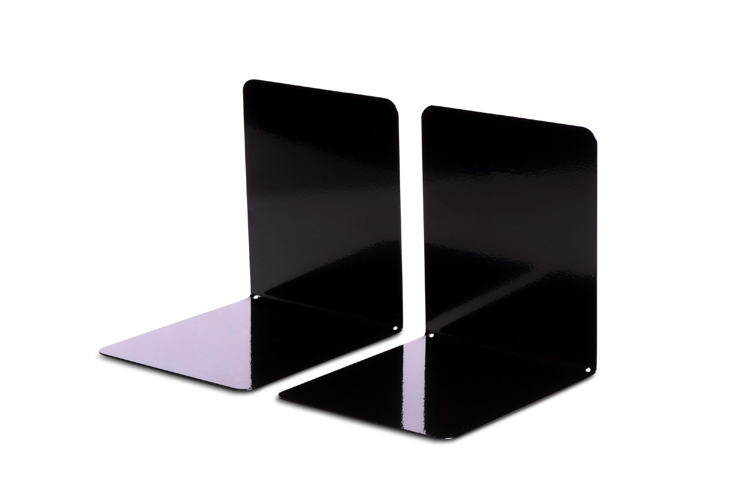 Maul Premium Metal Bookends, 120 x 140 x 140 mm with Surface Protection, 1 Pair