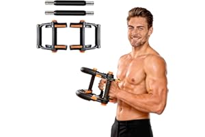 Srsrana Twister Arm Trainer with Push-Up Grips, Adjustable Resistance (20-90LB), Unisex Chest Workout Equipment, Spring Resis