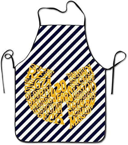 KannJiang Wu Tang Clan Hip Hop Style Logo Adjustable Kitchen Apron For Cooking Baking Barbecue For Unisex