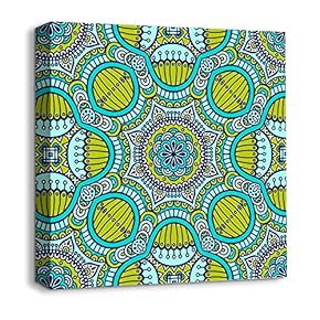 Canvas Wall Art Traditional National Culture Painting Artwork for Home Prints Framed - 12x12 inches