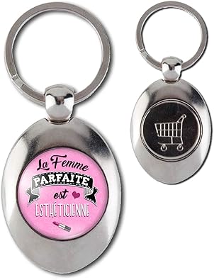 Télécharger gratuitement Images Reloadshop Porte Cles Acier Ovale La Femme Parfaite Est le plus cool par