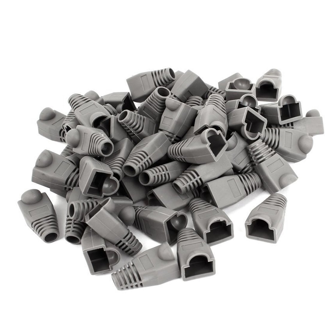 Soft Plastic Ethernet RJ45 Cable Connector Boots Cover Strain Relief Boots CAT5 CAT5E CAT6 CAT6E 100PCS by Copapa (Gray)