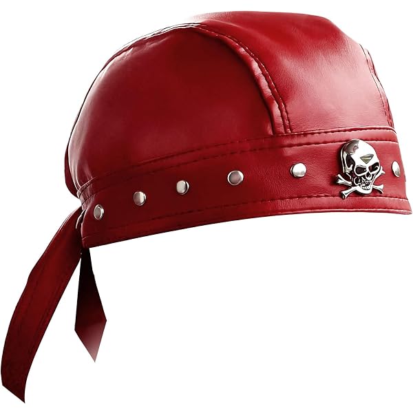Amazon.com: ESYTCH Leather Bandana Biker Doo Do Rag Headwrap